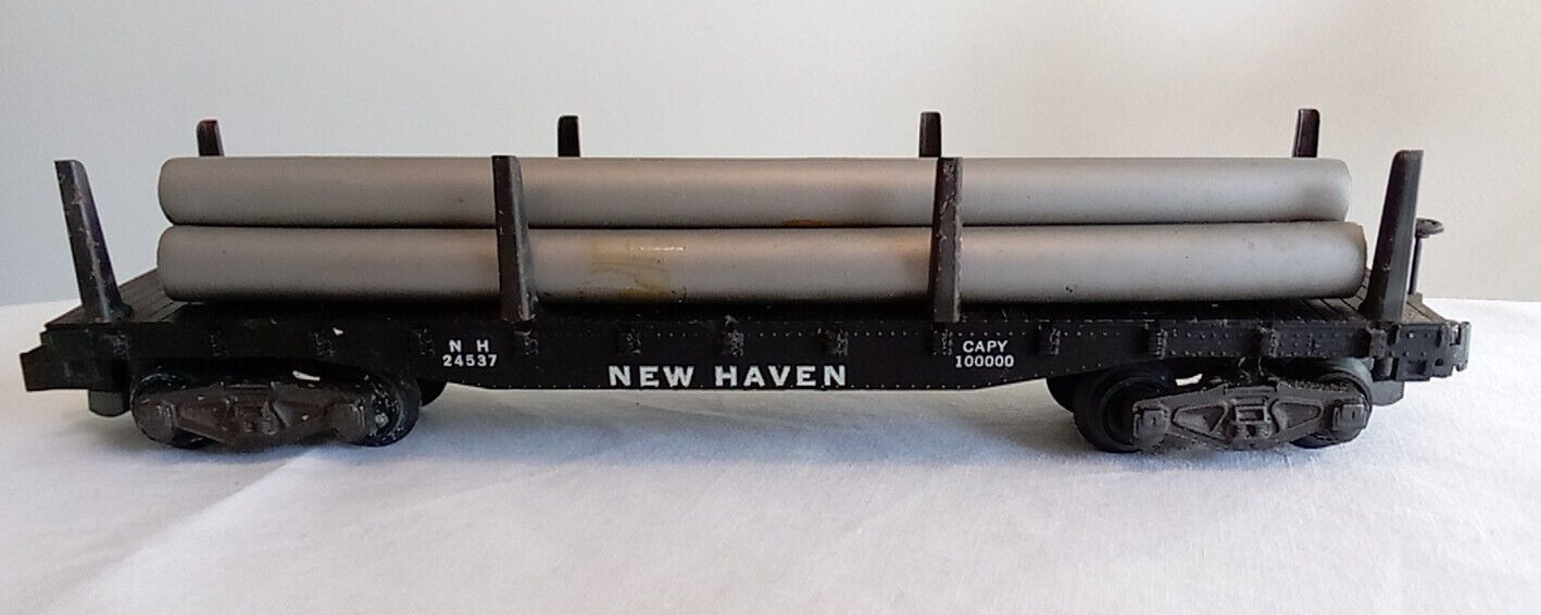 Vintage AMERICAN FLYER A C Gilbert New Haven Railroad Logger Flat Bed Train Car