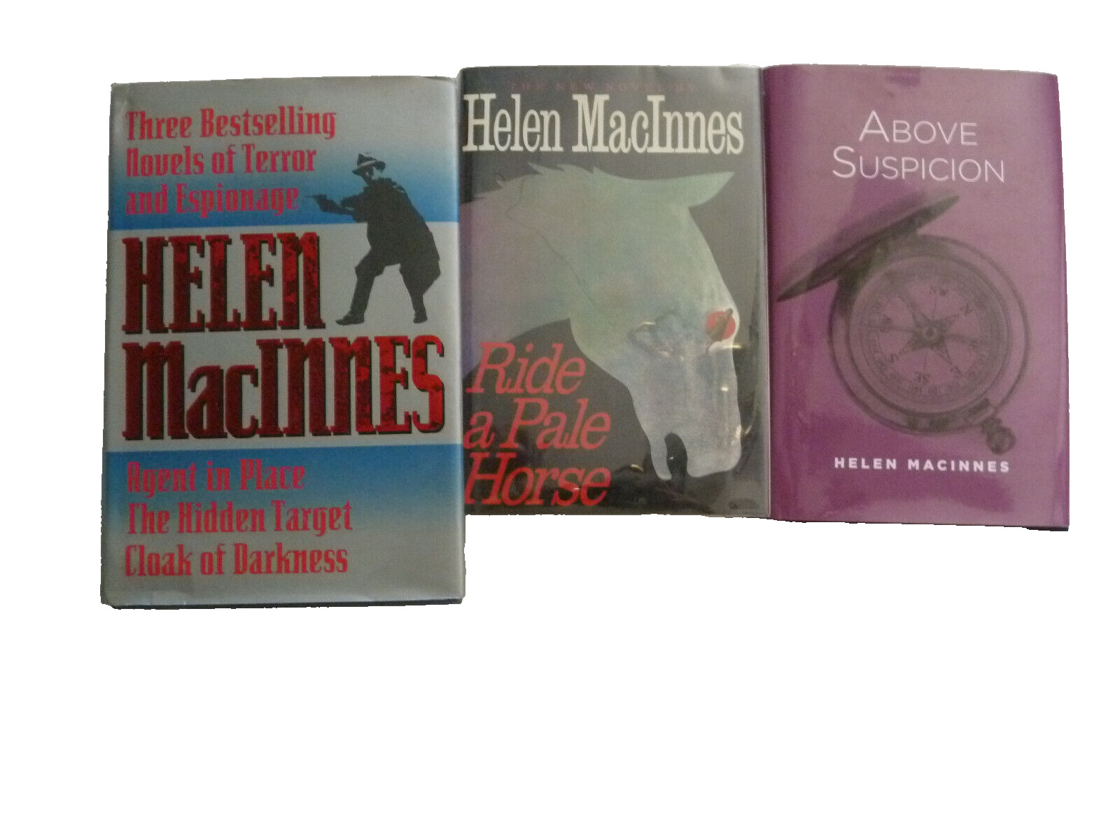 THREE (3) Helen MacInnes hardbacks with 5 novels: Agent in Place;
