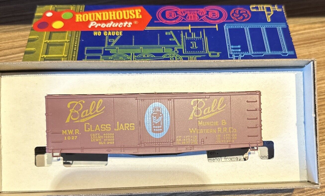 Roundhouse HO Kit #3023 Old Timer Billboard Box Car BALL GLASS JARS NIB