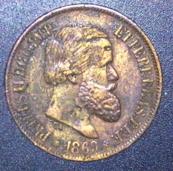 BRAZIL - Pedro II - 20 Reis - 1869 - Km-474 - Bronze Coin