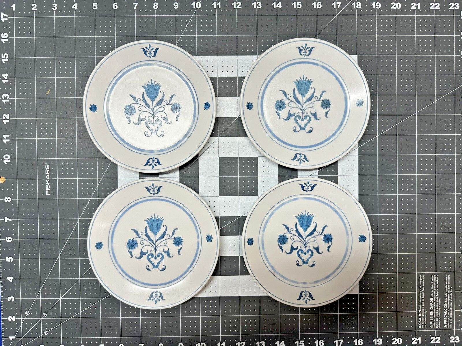 Noritake Progression BLUE HAVEN 9004 Set of 4 Plates 6.5\