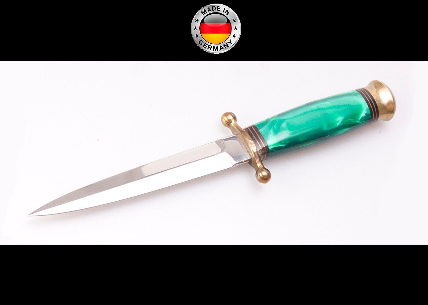 Vintage Handmade German Linder Solingen  Stiletto / Dagger Boot Knife