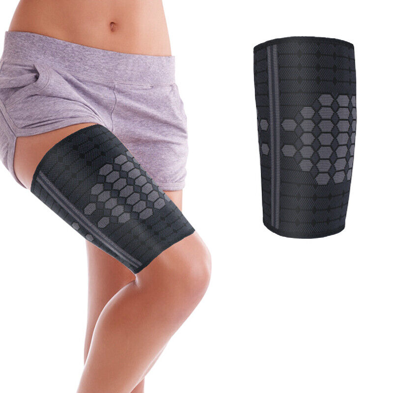 Leg Support Brace With Strap Thigh High Compression Sleeve Socks Pain Relief
