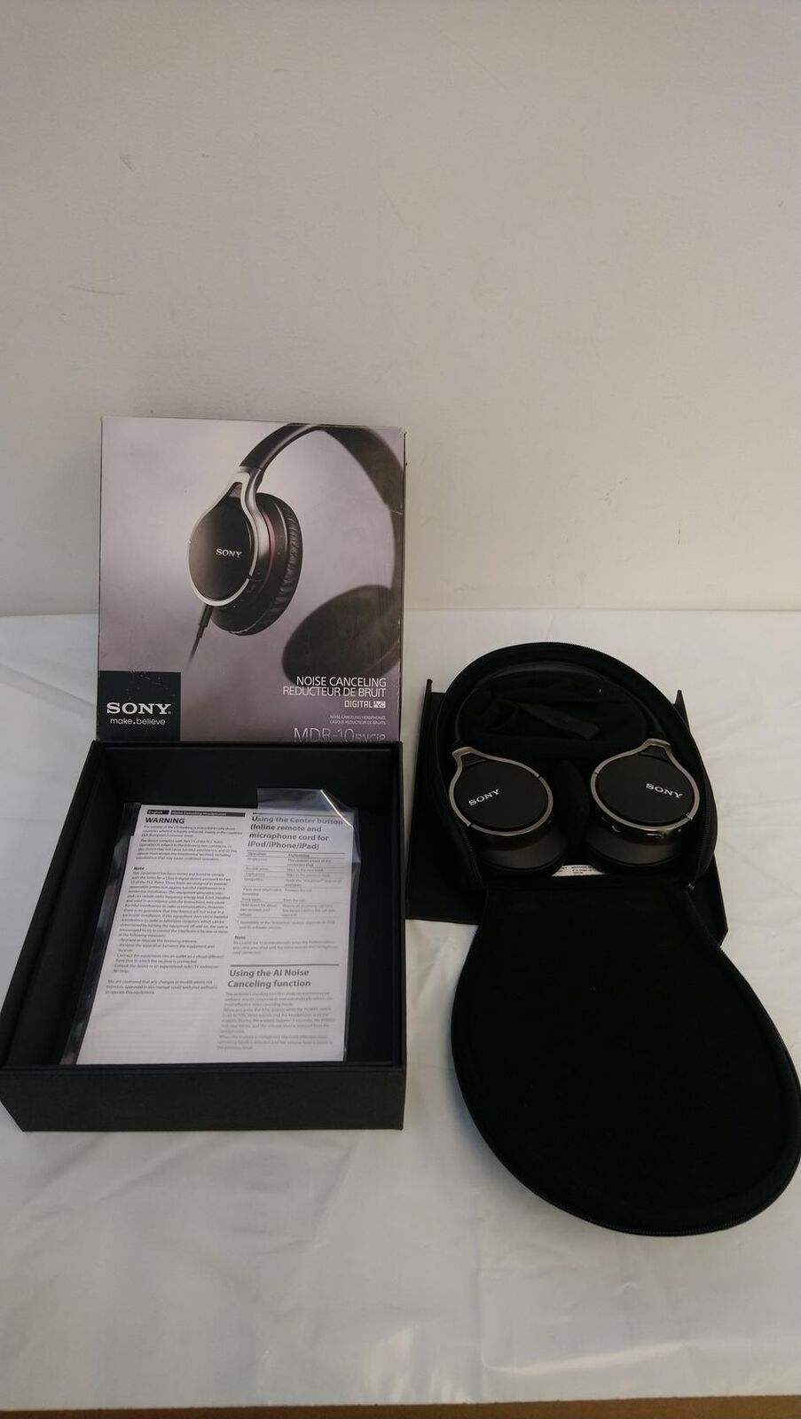 Sony MDR10RNCIP iPad/iPhone/iPod Noise-Canceling Wired Headphones (Black)