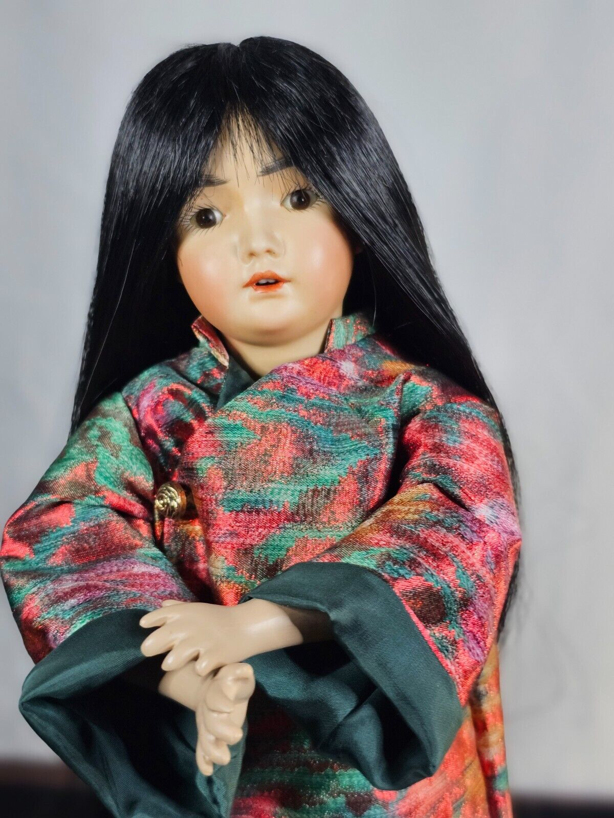 Antique Reproduction German Bisque Bruno Schmidt Asian Doll~500~Jointed Body