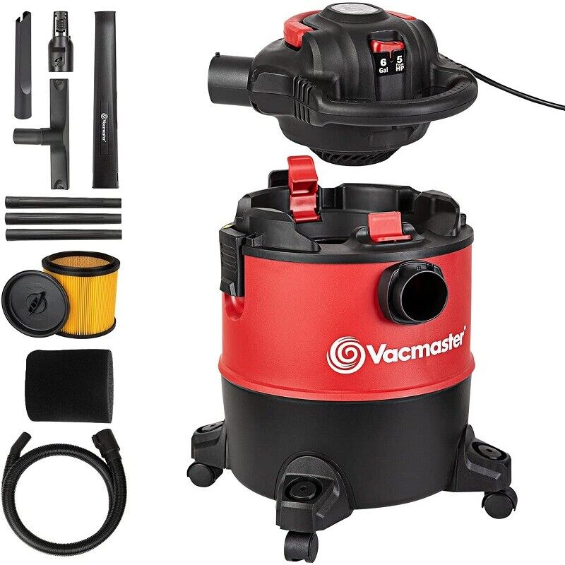 Vacmaster 6 Gallon Wet Dry Shop Car Vacuum Cleaner W/ 190 MPH Detachable Blower 