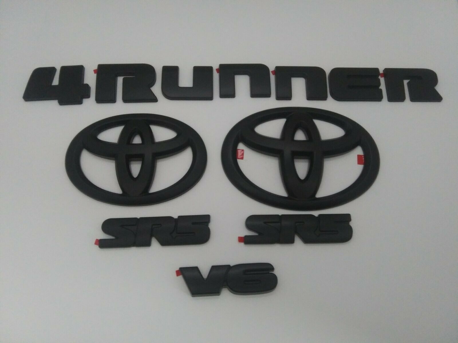 Blackout Overlay 2014-2020 Toyota 4Runner SR5 v6 Matte Black Out Emblem Kit 6pcs