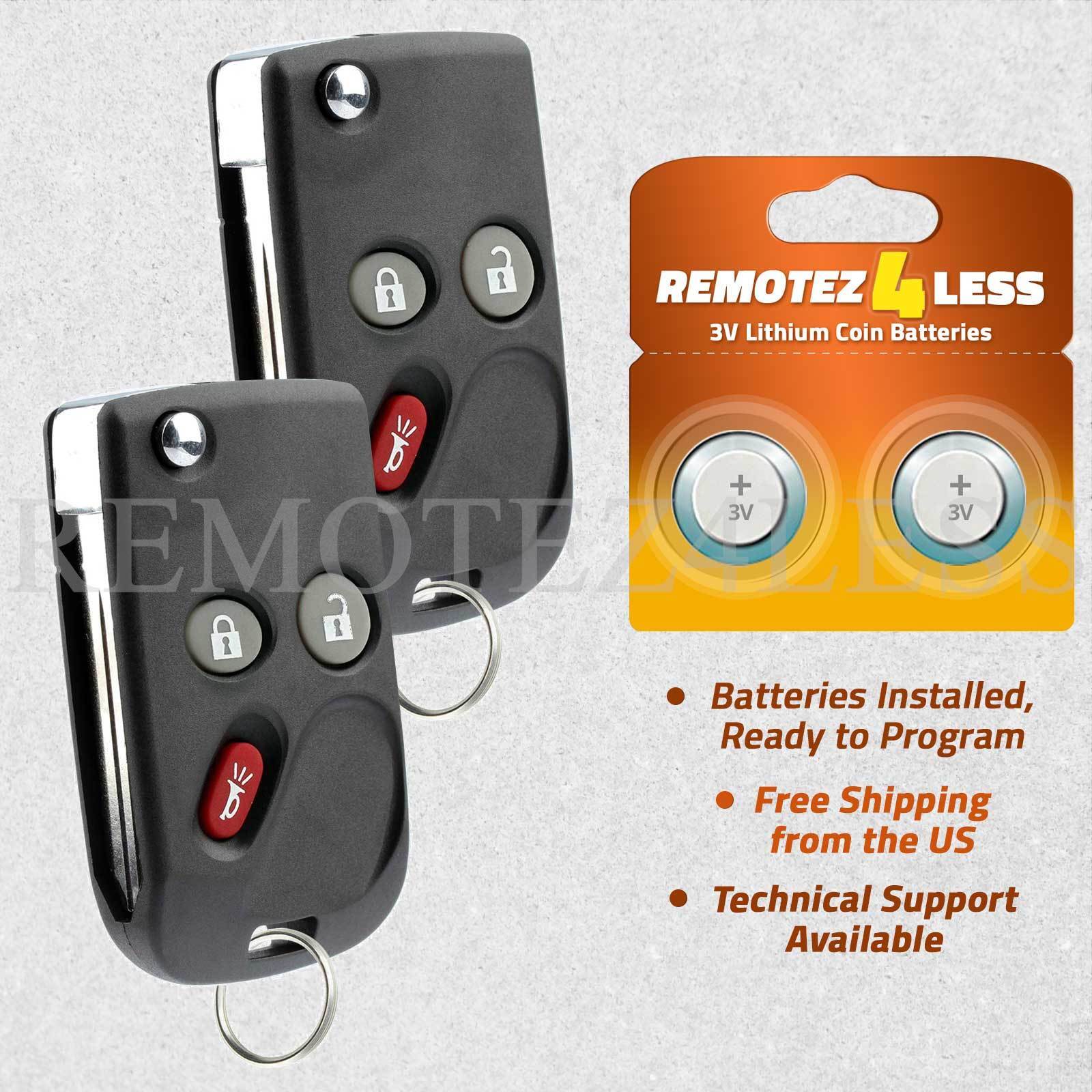2 Keyless Entry Remote for 2003 2004 2005 2006 Chevrolet Tahoe Car Flip Key Fob