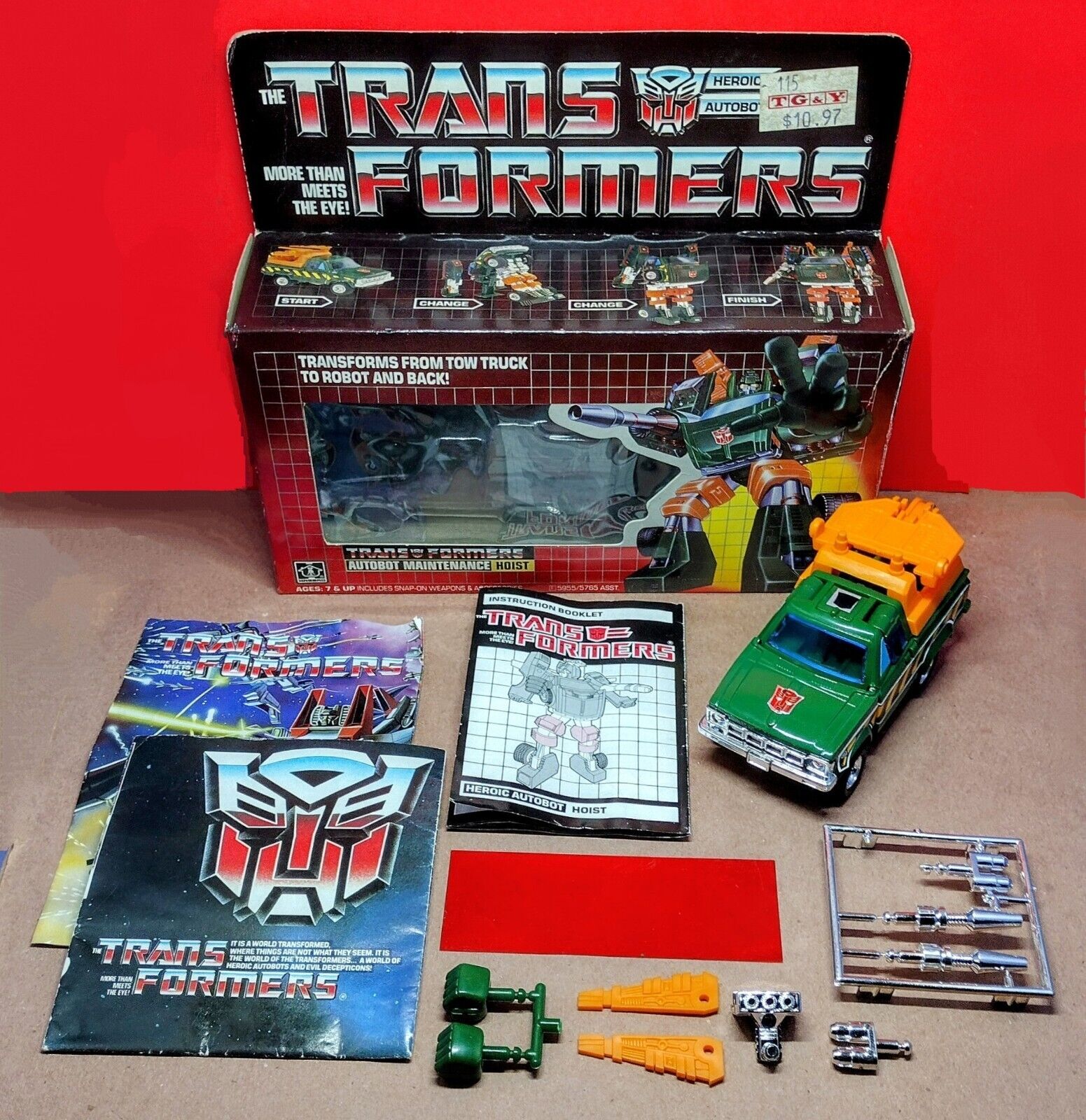 Transformers G1 Vintage TAKARA-HASBRO 1985🔥HOIST🔥100% Complete w/Box-Bubble +