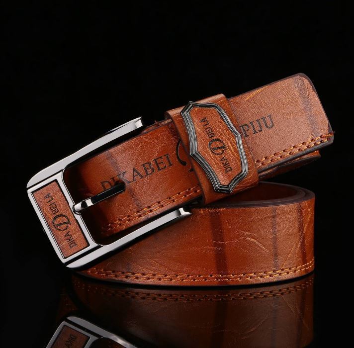 Genuine buffalo leather belt for men