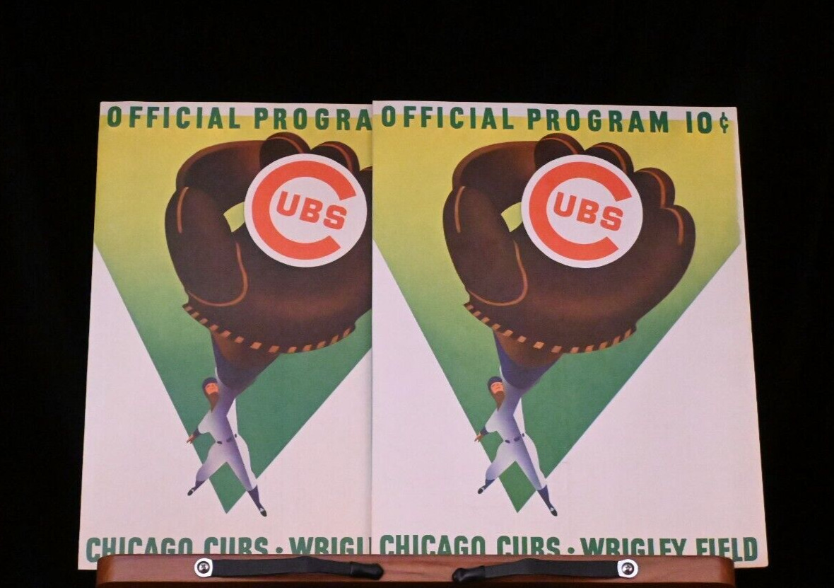 Two Vintage Chicago Cubs vs. Pittsburgh Pirates 1958 Scored Official Programs