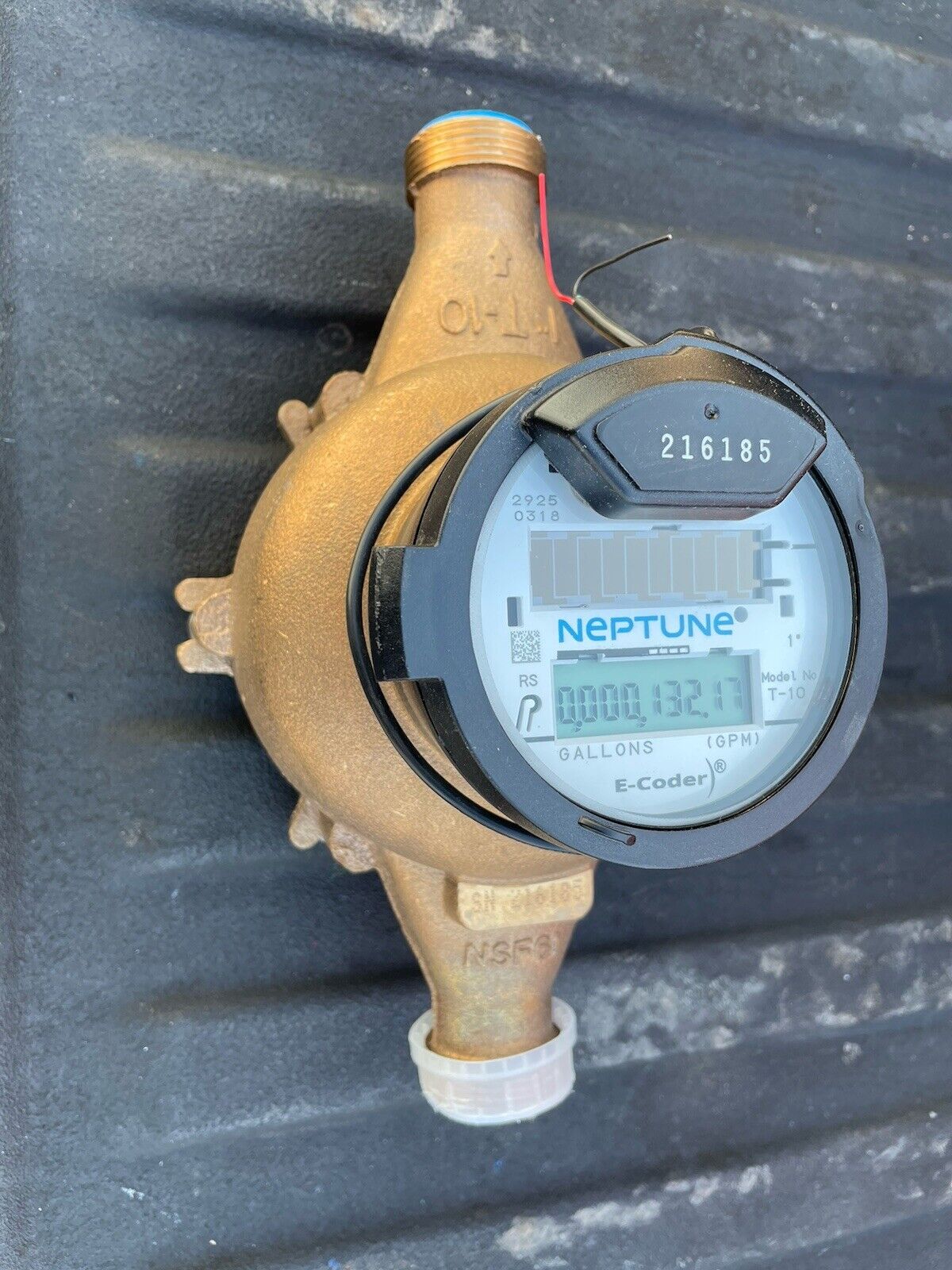 Neptune 1” T-10 E-Coder Direct Read Water Meter NSF61