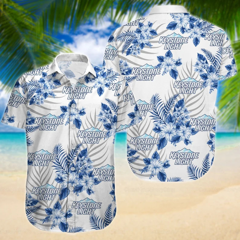 Keystone Light Hawaiian Shirts, Keystone Light Shirt, Button Down Shirt S-5XL
