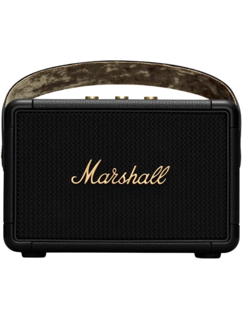 Marshall Kilburn II Bluetooth Portable Speaker, Black & Brass (New Open Box)