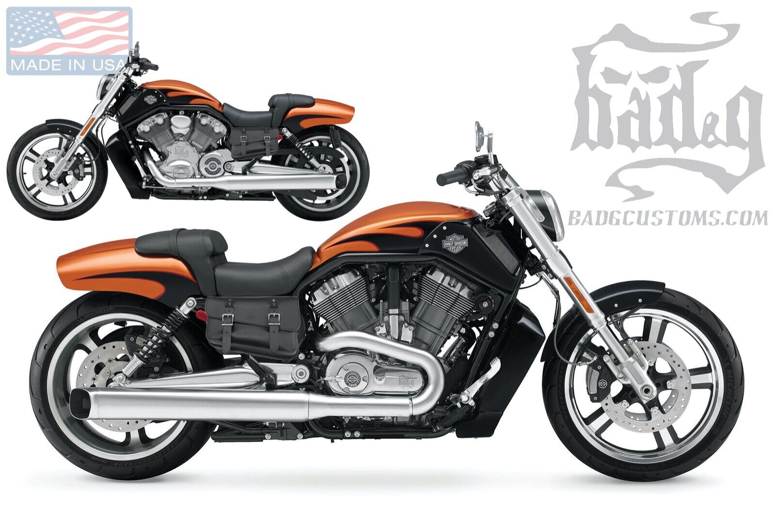 Harley V ROD Throw Under Seat Bags Saddlebags V-Rod VROD - VTU01 BAD&G CustomS