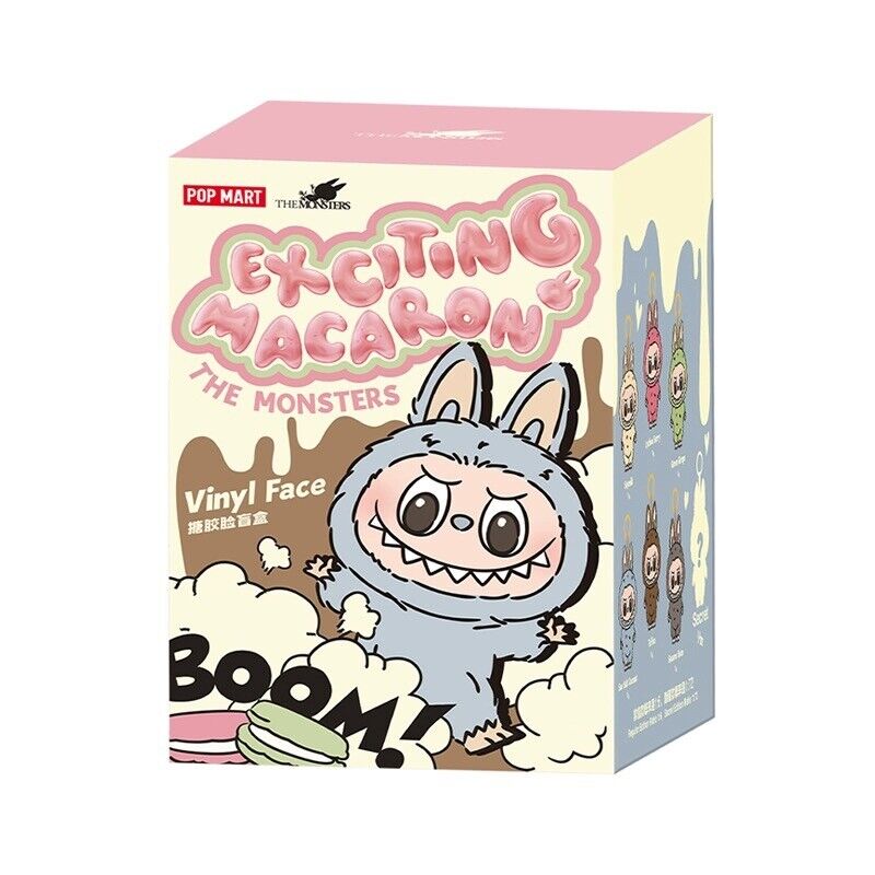 POP MART Labubu The Monsters Etciting Macaron Plush Series(1 Blind Box Figures) 