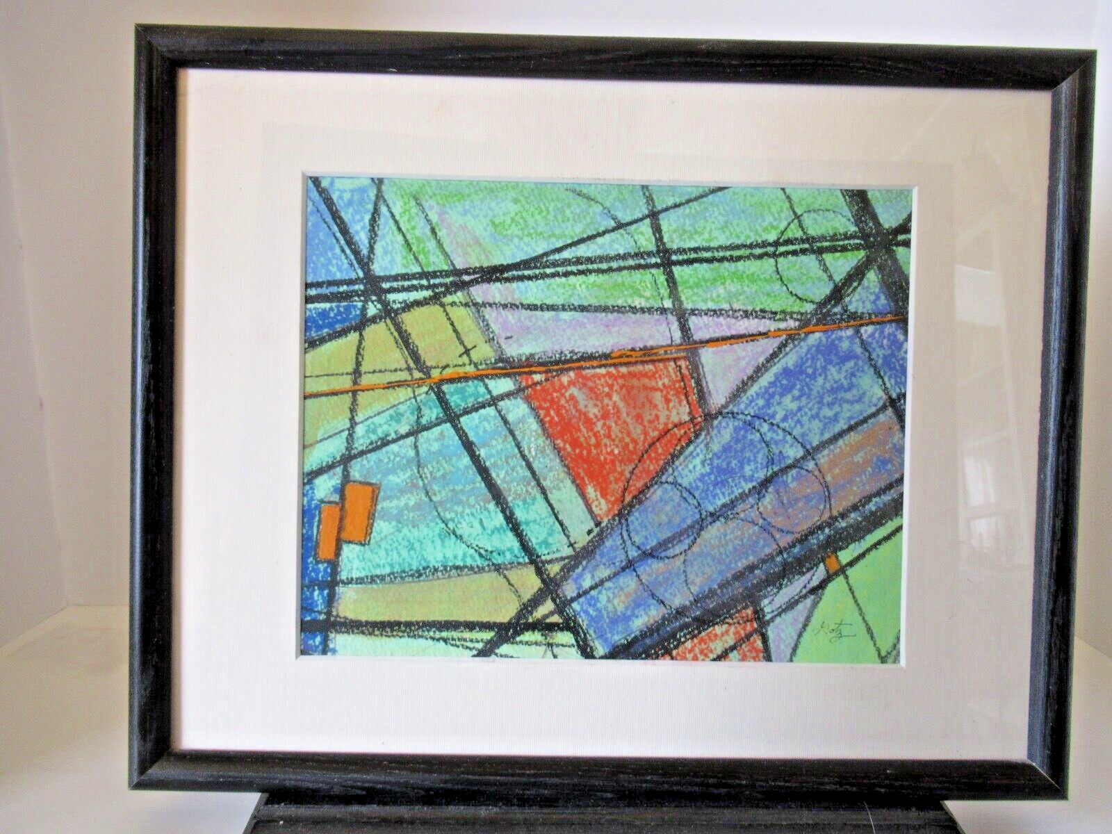 Original OOAK hand painted art Acrylic mixed media drawing abstract signed 15x12