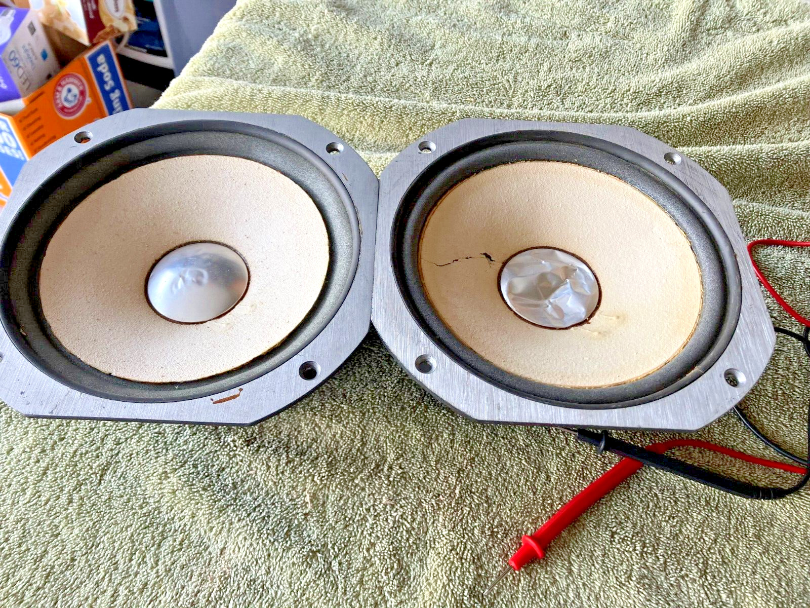 JBL LE8T Woofers / PAIR / Cones are in Very Good Condition / NEED REPAIR /