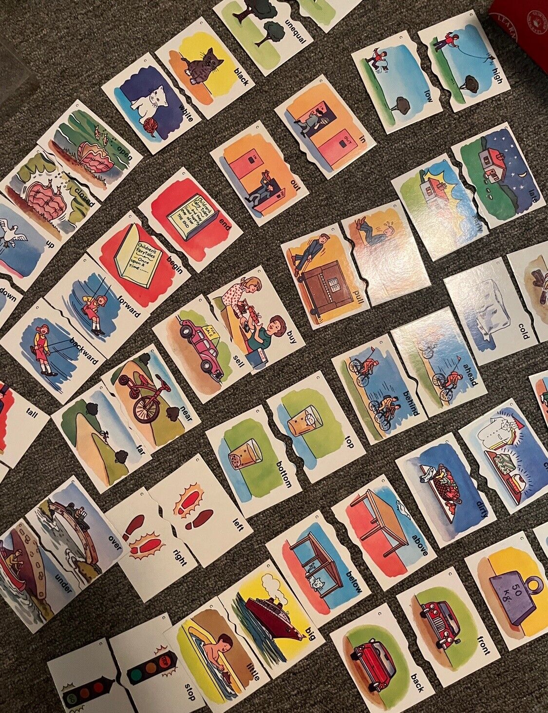 Vintage Learning Resources Opposites Matching Cards