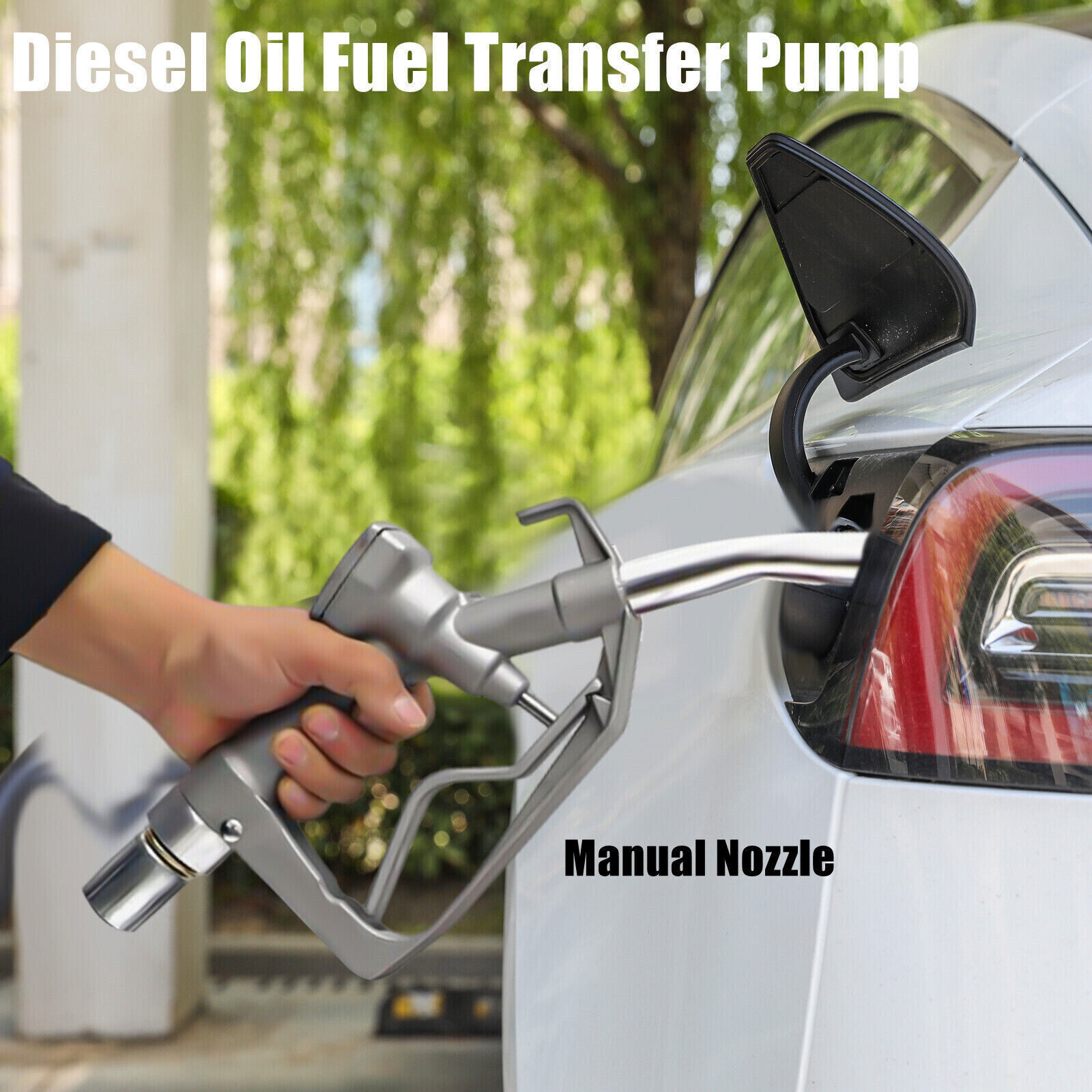 60 l/min Electric Oil Fuel Diesel Transfer Pump w/ Meter Hose + Manual Nozzle