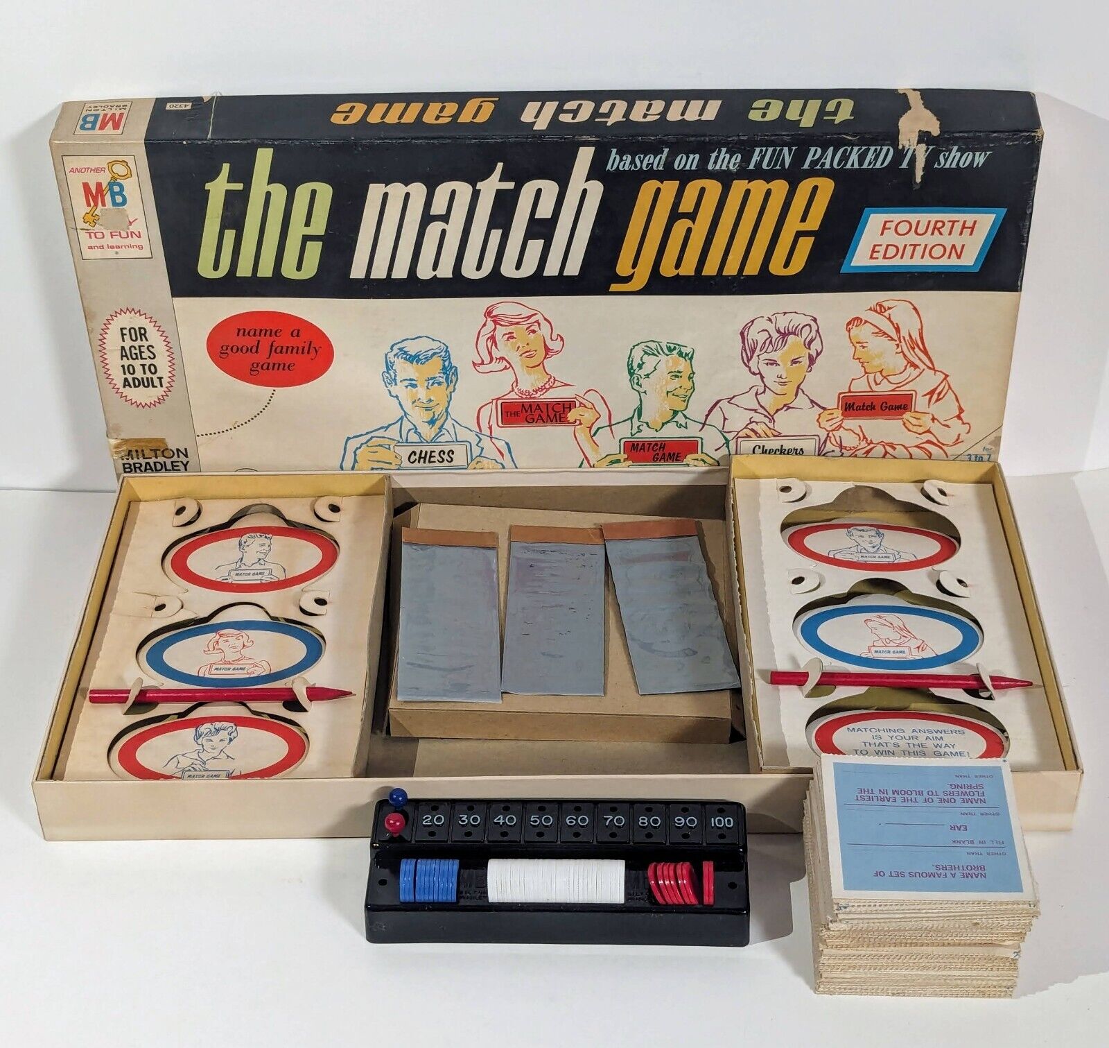1960s Vintage The Match Game Milton Bradley Board Game Fourth Edition VTG 60s