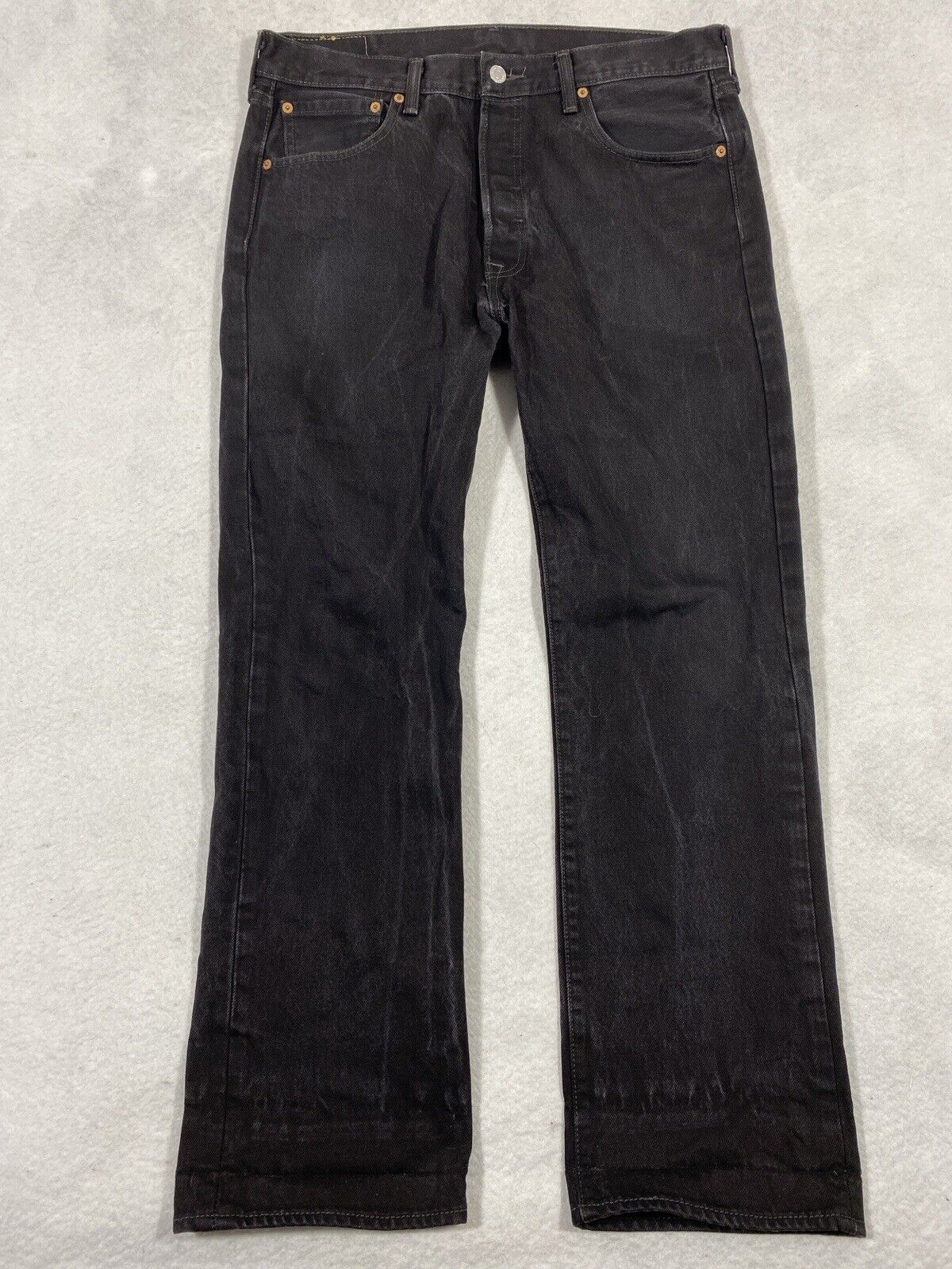 Levi’s 501 Button Fly Jeans Men’s Size 34x30 Black Denim Straight Leg