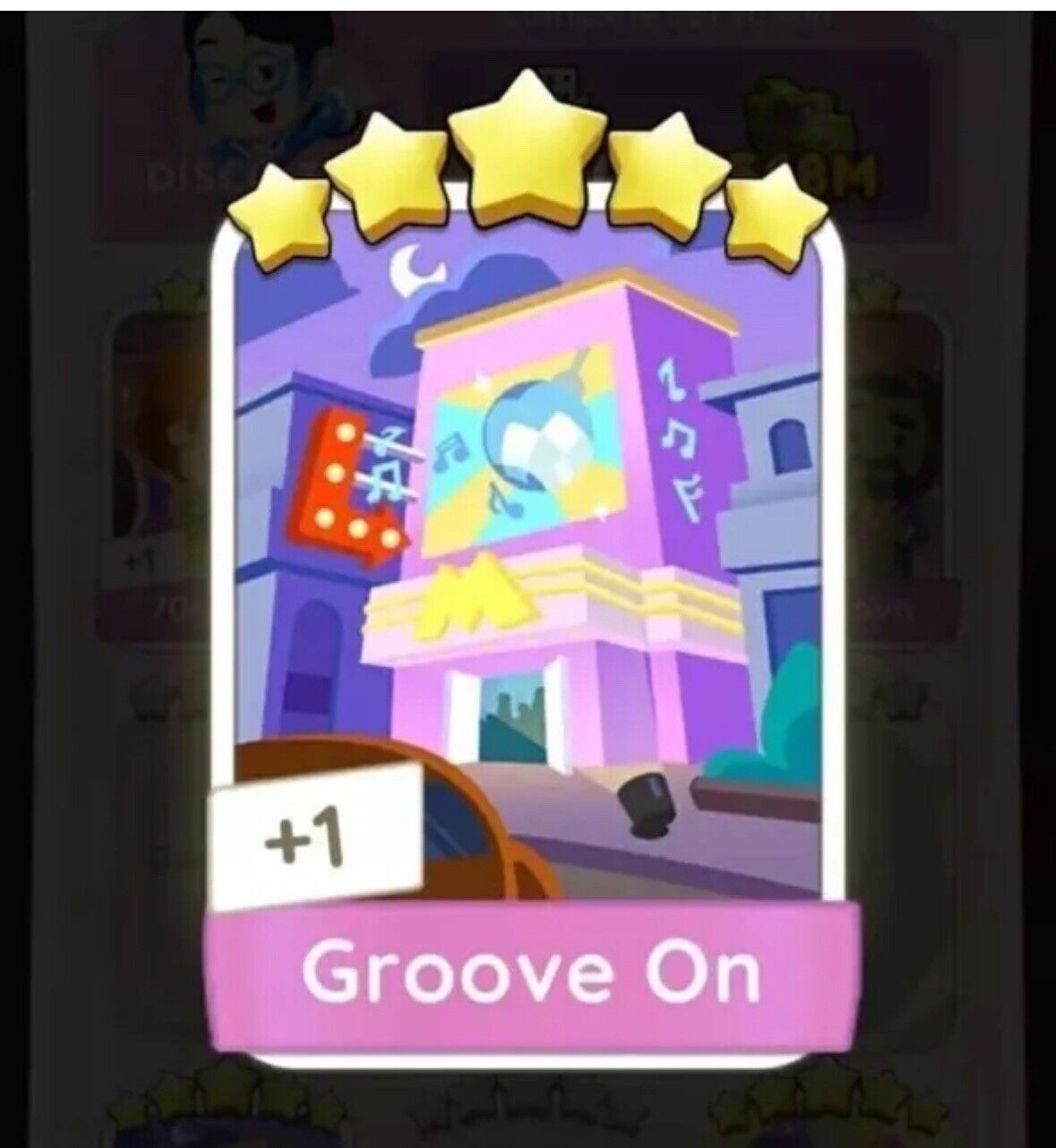 Monopoly Go Groove On Five Star Sticker⭐️ Set 18 - Disco Time