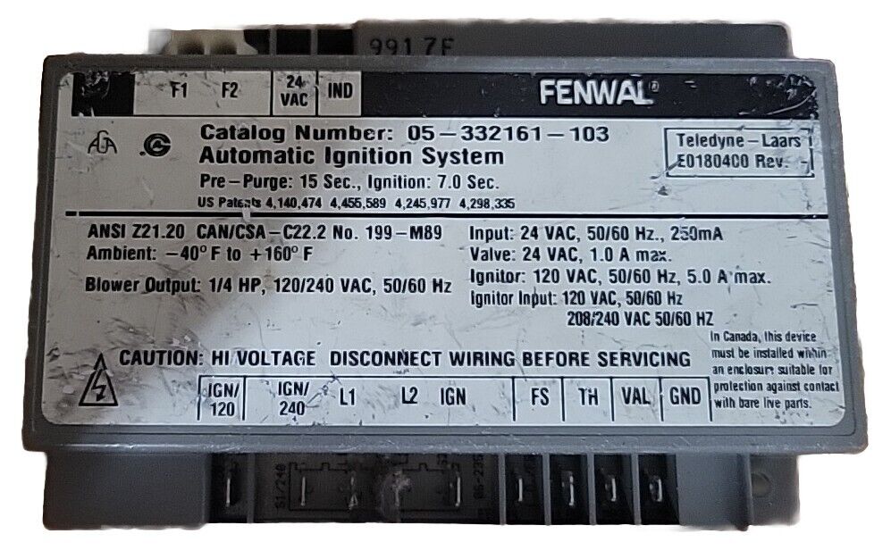 OEM FENWAL 05-332161-103 IGNITION CONTROL BOARD HVAC USA 🇺🇸 SELLER FREE...