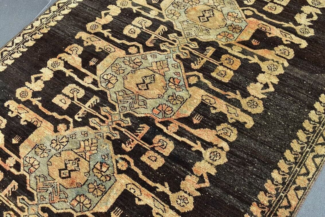 Rare Superb 8\'x5\' feet Caucasian Wool Rug Geometric Tribal Nomadic Ethnic Marked
