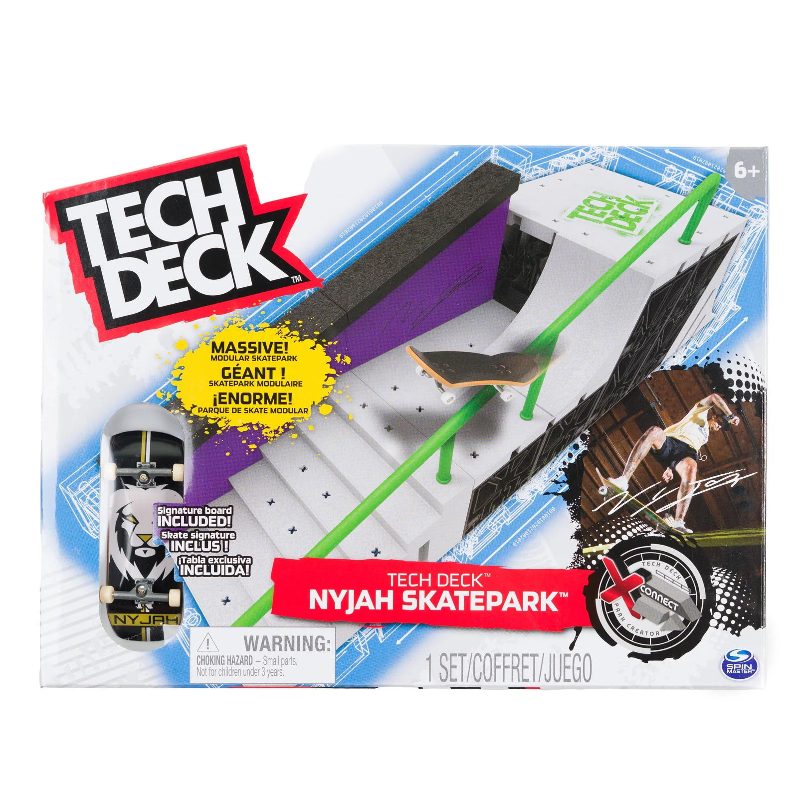 TECH DECK, Nyjah Skatepark X-Connect Park Creator, Massive Customizable Ramp Set