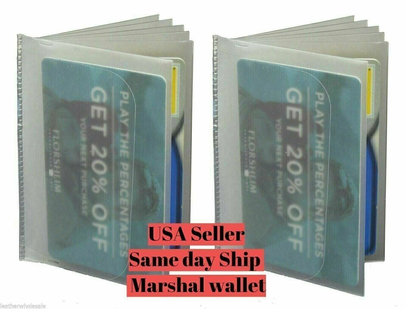 WALLET INSERT SET OF 2 PREMIUM QUALITY 6 PAGES CARD PICTURE HOLDER 