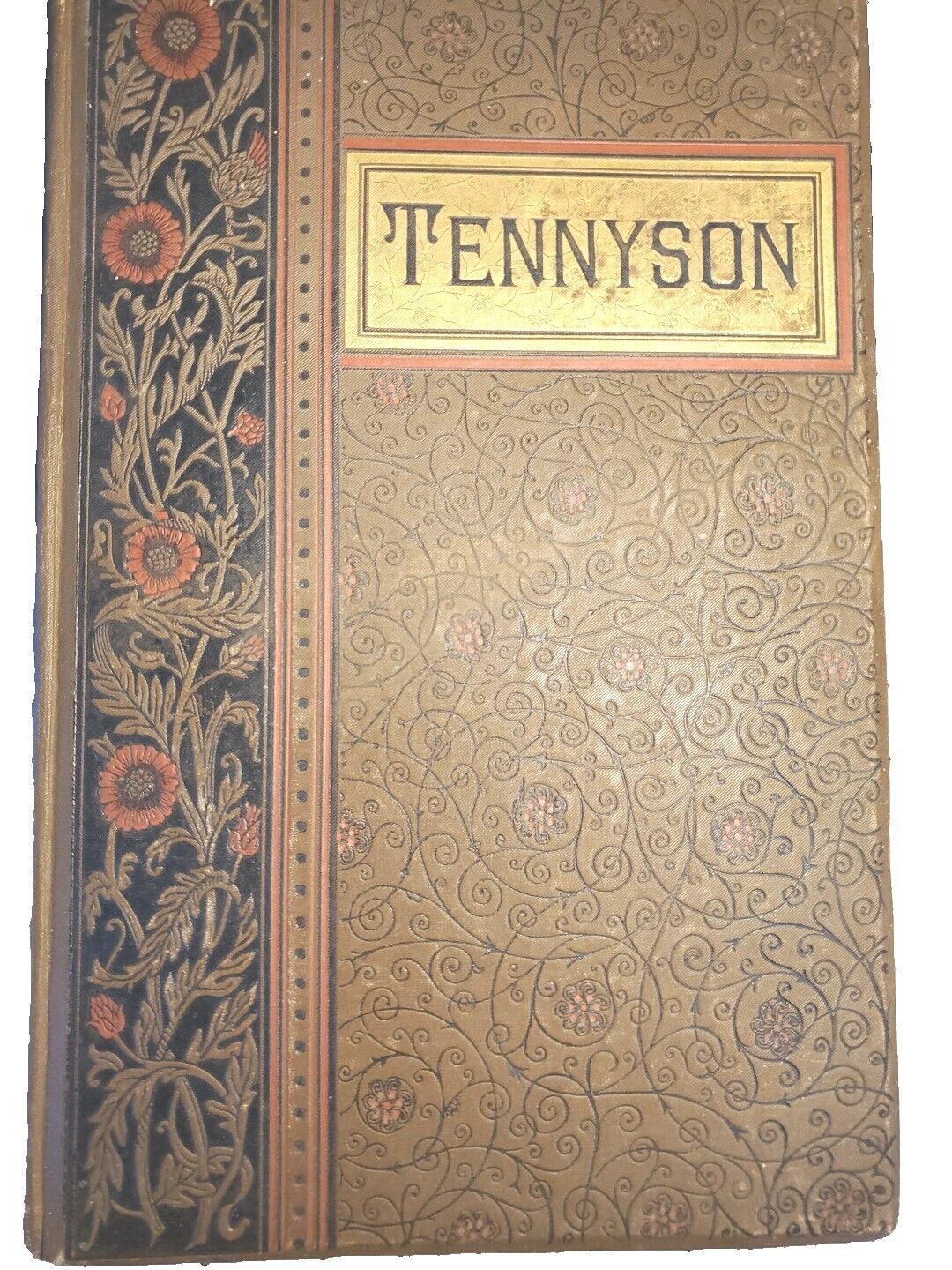 The Poetical Works of Alfred Lord Tennyson, Antique Book, Crowell Gold Gild