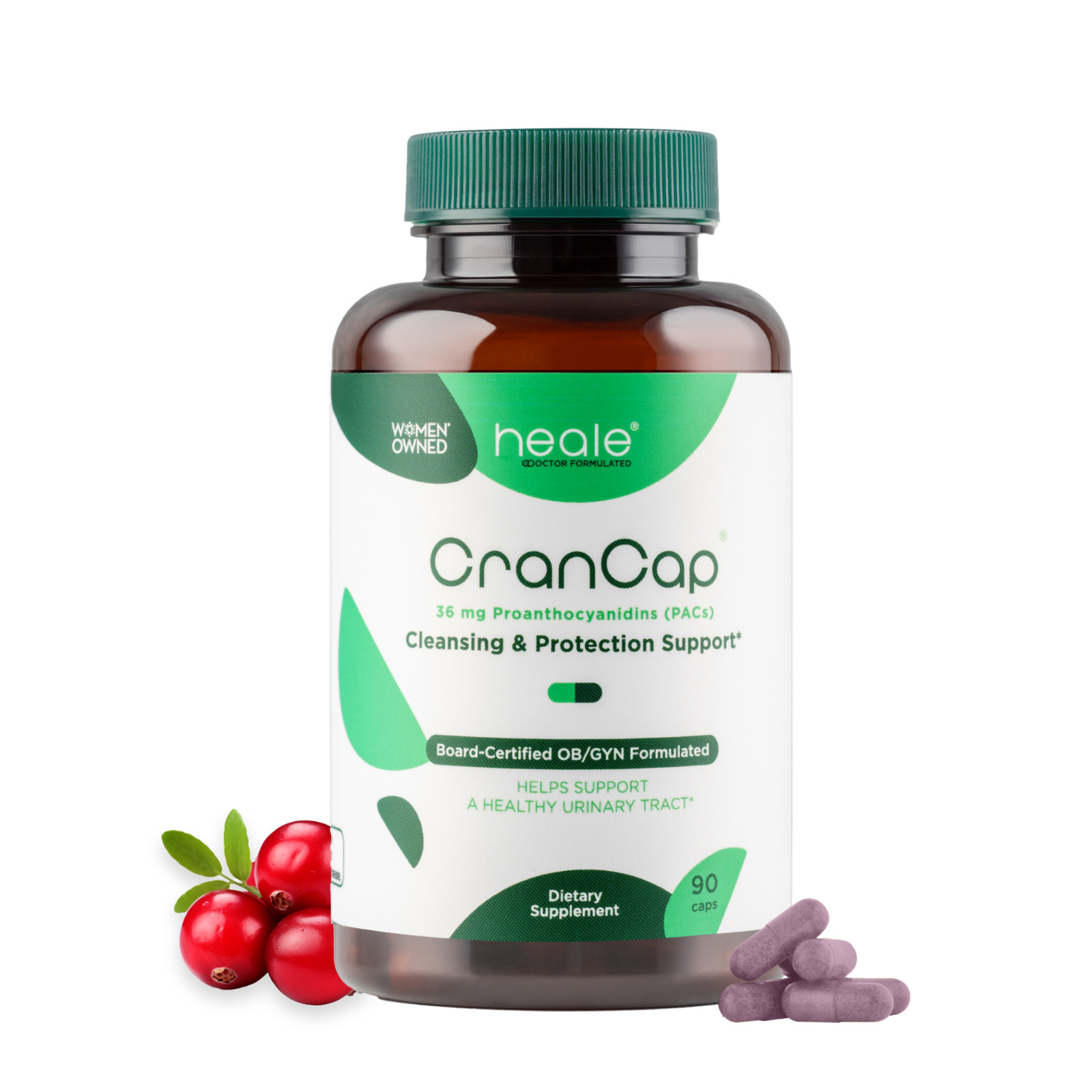 CranCap Cranberry Supplement for Urinary Health | 36mg Proanthocyanidin 90 count