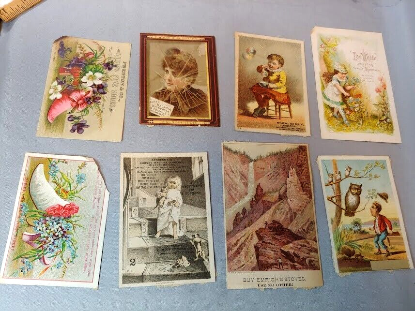 Victorian Trade Card Lot 1880s 1890s From Scrap Book