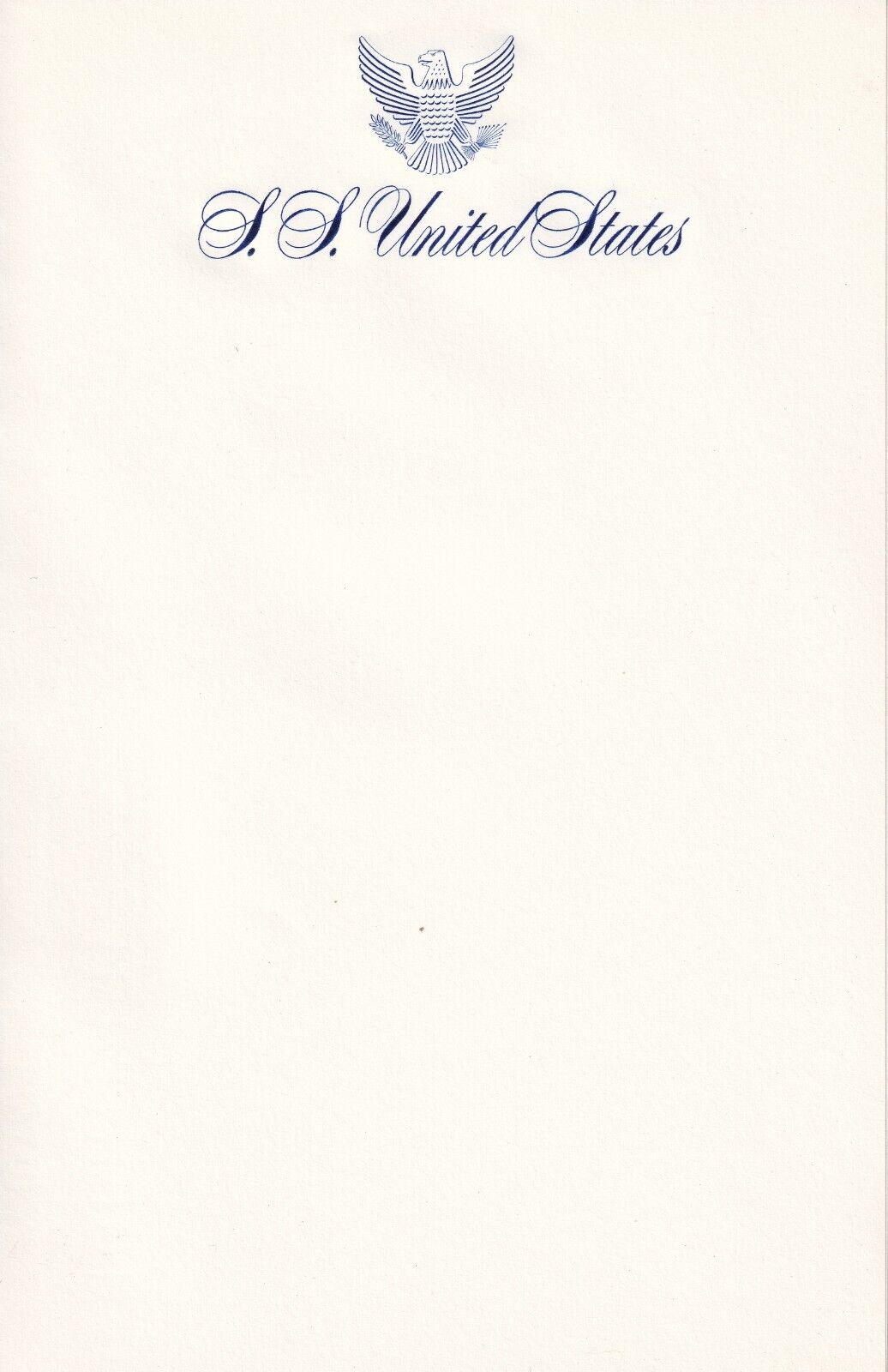 Vintage SS United States Stationery Paper Ocean Liner MCM Retro Souvenir