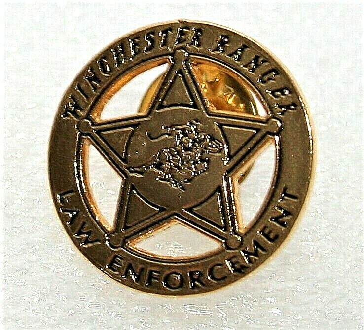 Winchester Ranger Law Enforcement Western Mini Sheriff Badge Pin New NOS 1990s?