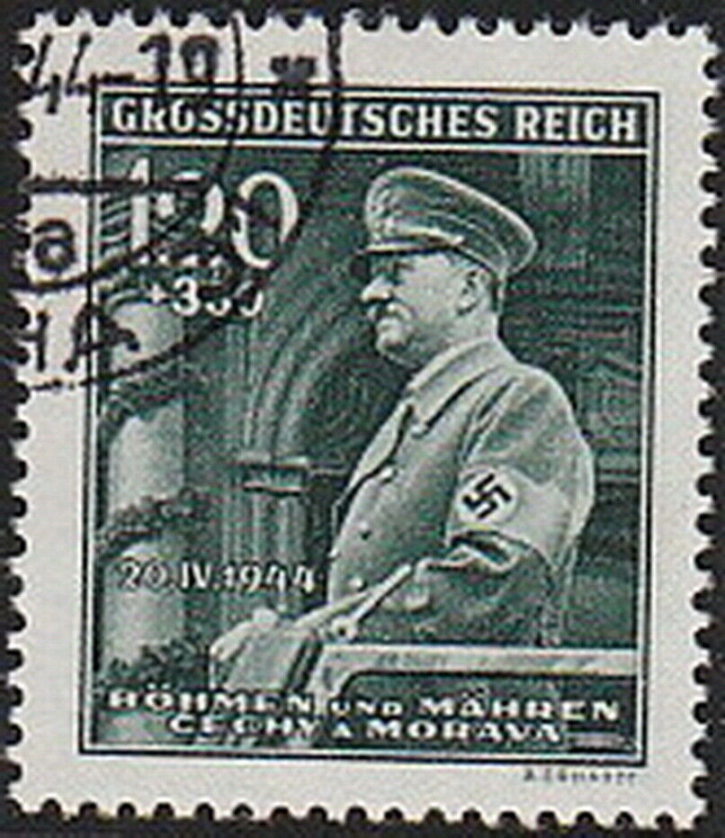 Stamp Germany Bohemia Czechoslovakia Mi 137 Sc B26 1940 WW2 Adolf Used