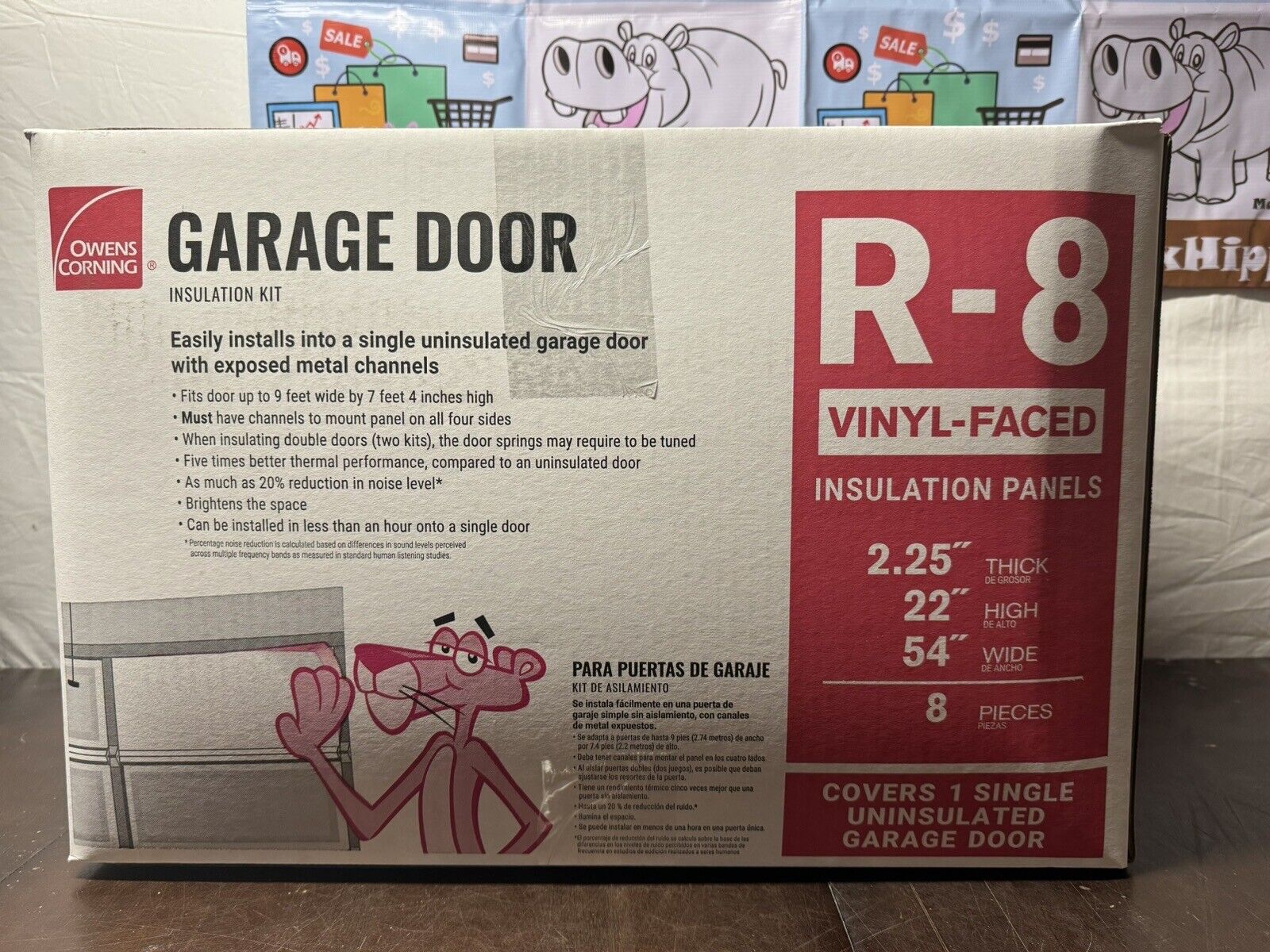 Owens Corning Single Garage Door Insulation Kit-R-8 Vinyl Faced Insulation Panel