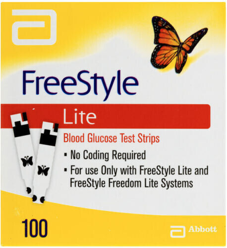 100 Free Style Lites  Test Strips EXP 11-2024-to 2025 USA SHIPPER-imported