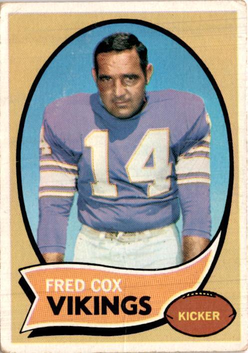 1970 Topps #238 Fred Cox Minnesota Vikings Vintage,Original
