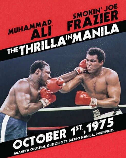 1975 Heavyweight Boxers JOE FRAZIER vs MUHAMMAD ALI Glossy 8x10 Photo Poster