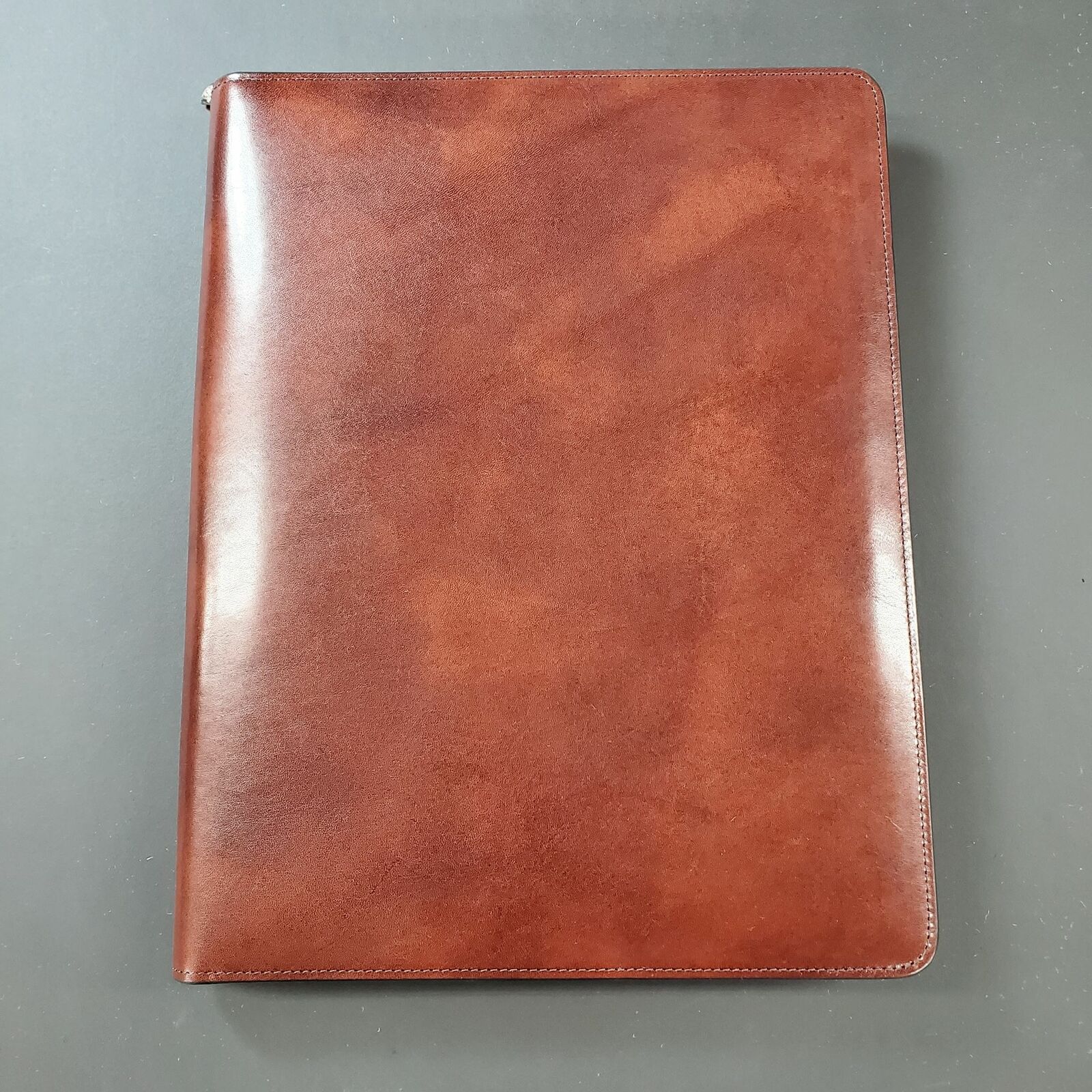 New Bosca Old Leather Brown Zipper Padfolio #932 58