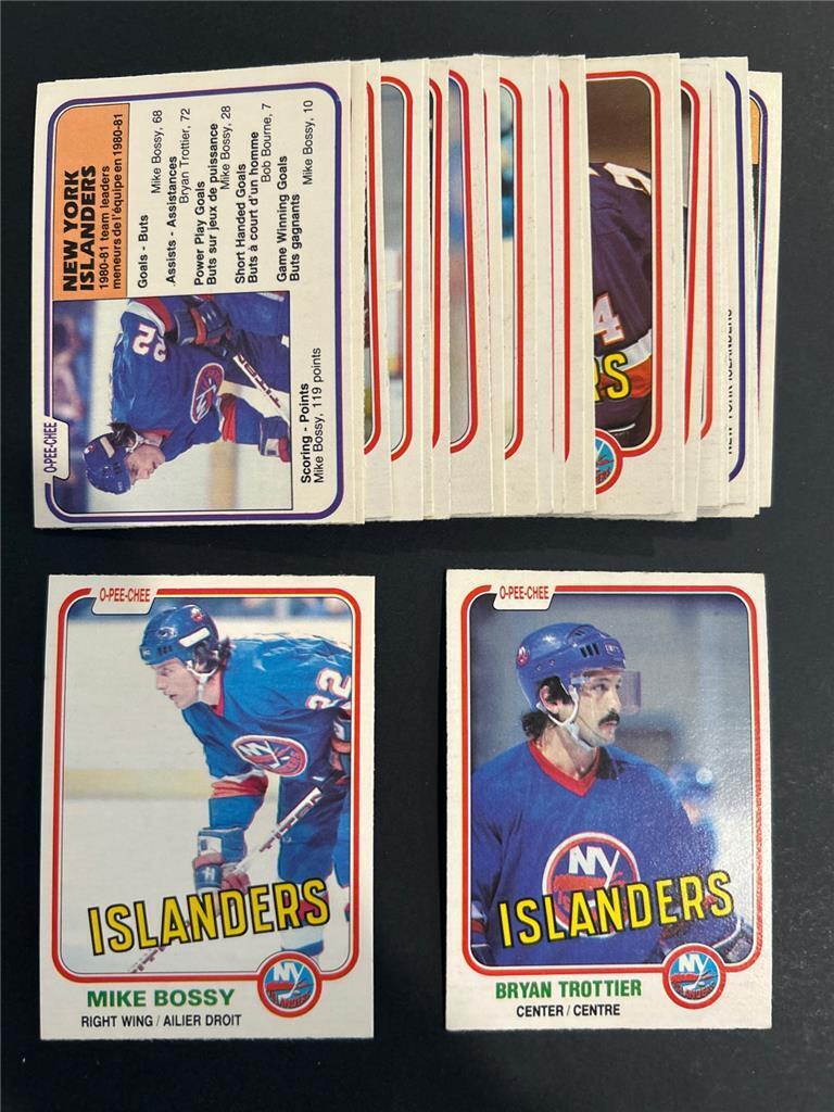 1981-82 OPC O-Pee-Chee New York Islanders Team Set 25 Cards Stanley Cup NM+