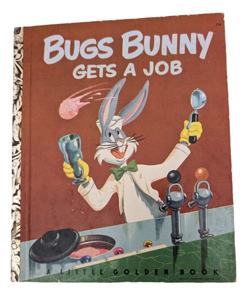 1952 Bugs Bunnys Gets A Job 1st Edition Little Golden Books