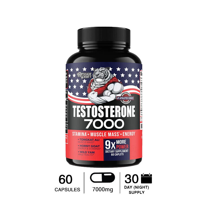 Men's Health 60 To 120 Caps Testosteron Booster for Men, Build Energy Muscle