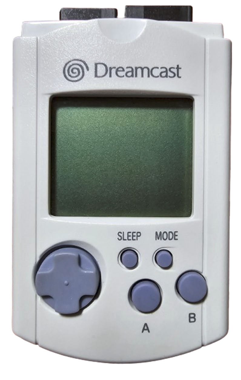 Official Sega Dreamcast White VMU Visual Memory Card NEW BATTERIES Tested Works