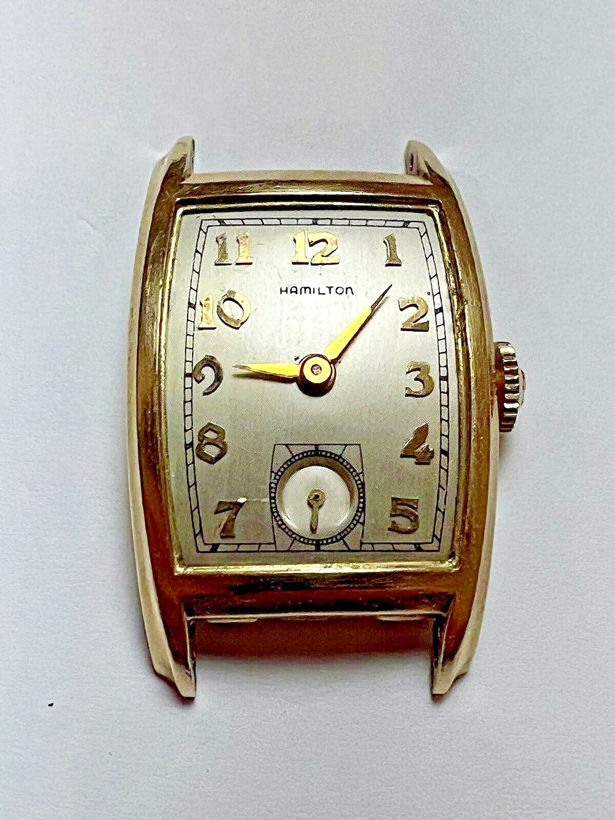VINTAGE 1940\'S HAMILTON ALAN PROJECT WATCH CLEAN DIAL AND 10K GF CASE CAL. 980