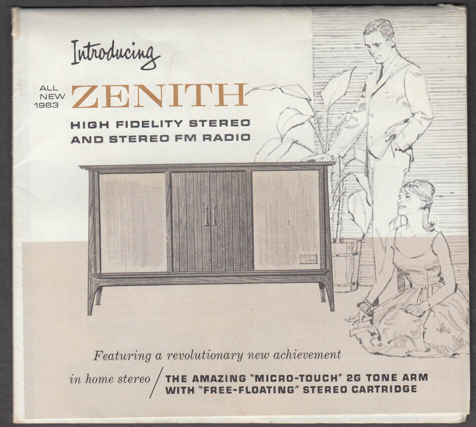 Zenith Hi-Fi Stereo FM Radio & TV sales broadside 1963