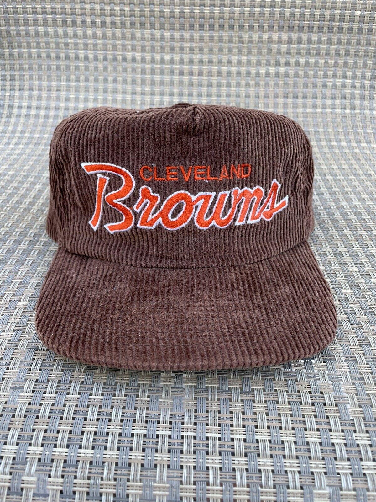 Vintage 90s Cleveland Browns NFL Sports Specialties The Cords Script Strap Hat