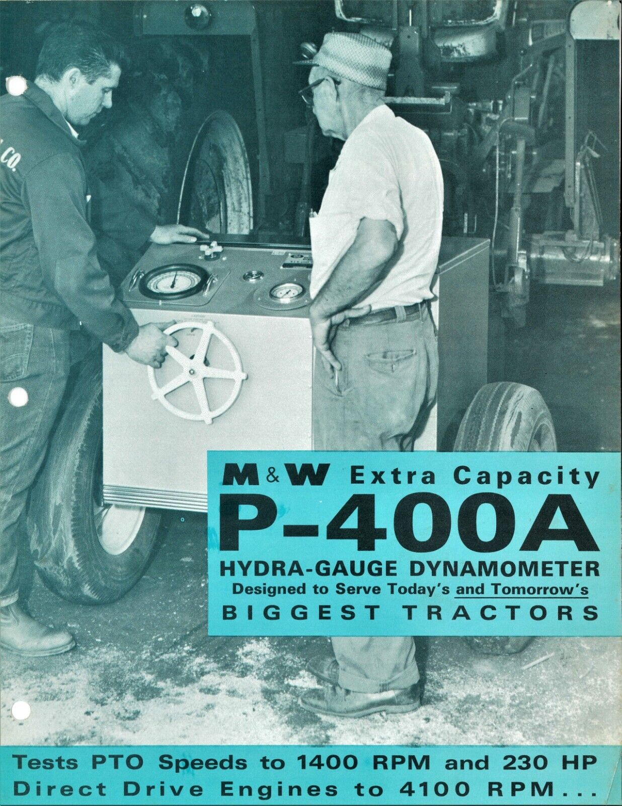 P-400A Hydra-Gauge M&W Gear Co. Dyno Dynamometer Brochure P400A Pulling Tractor